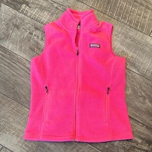 Vineyard Vines Neon Pink Fleece Vest